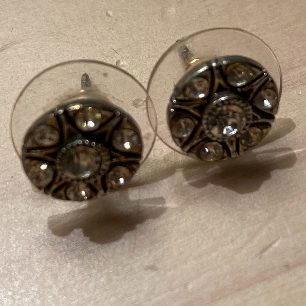 Silver Diamond Earrings